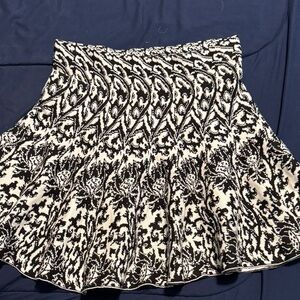 Xhilaration Black and White Skater Skirt